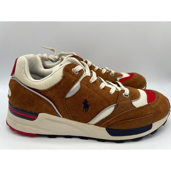 Polo Ralph Lauren Trackster 200 Shoes Brown Men’s 10.5 NEW🛒 - Picture 1 of 12